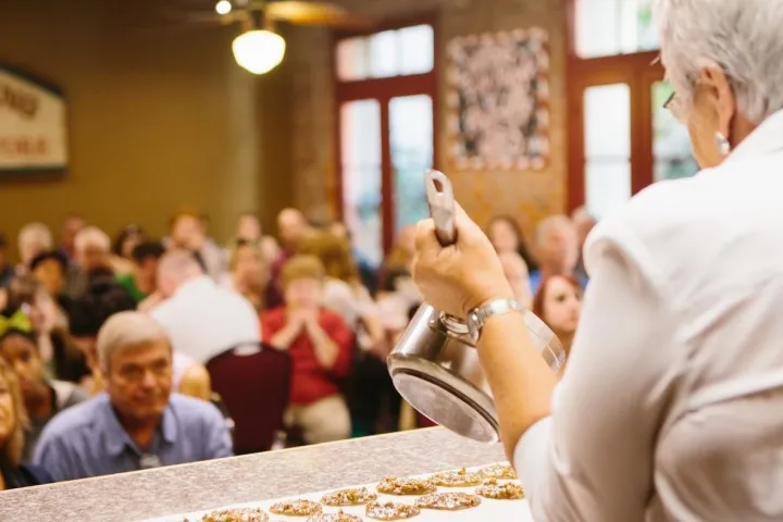 a person sitting at a table